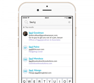 searching saul g on mobile contacts