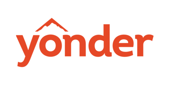 a red yonder logo on a white background