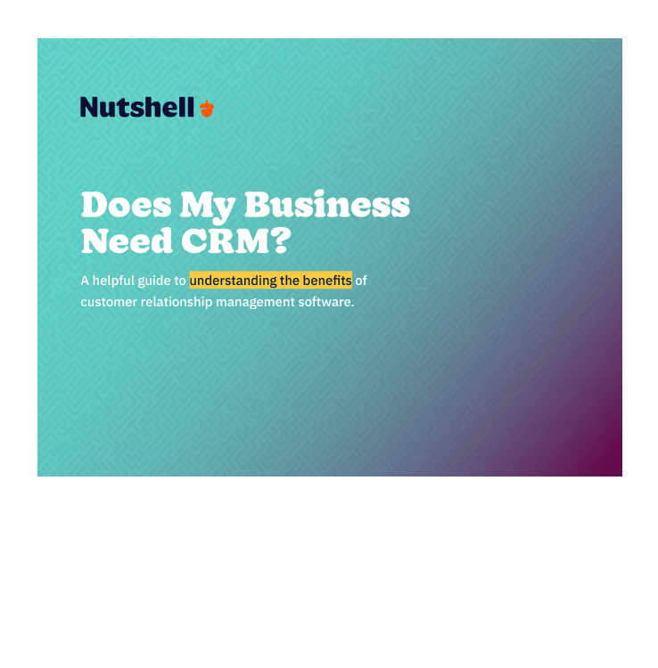 capa para o recurso Nutshell intitulado: &quot;A minha empresa precisa de CRM?&quot;