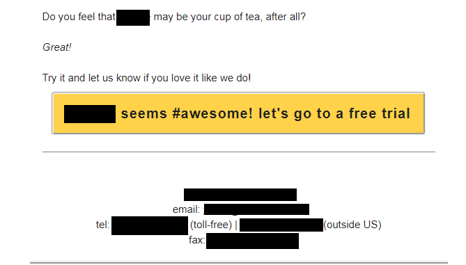 a cta for a a free trial