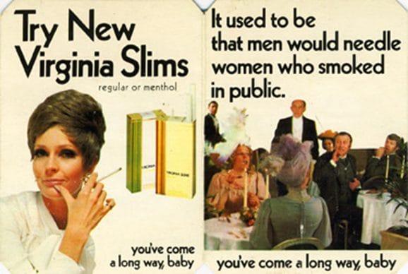 market segmentation example of an ad for cigarettes from the 1970s
