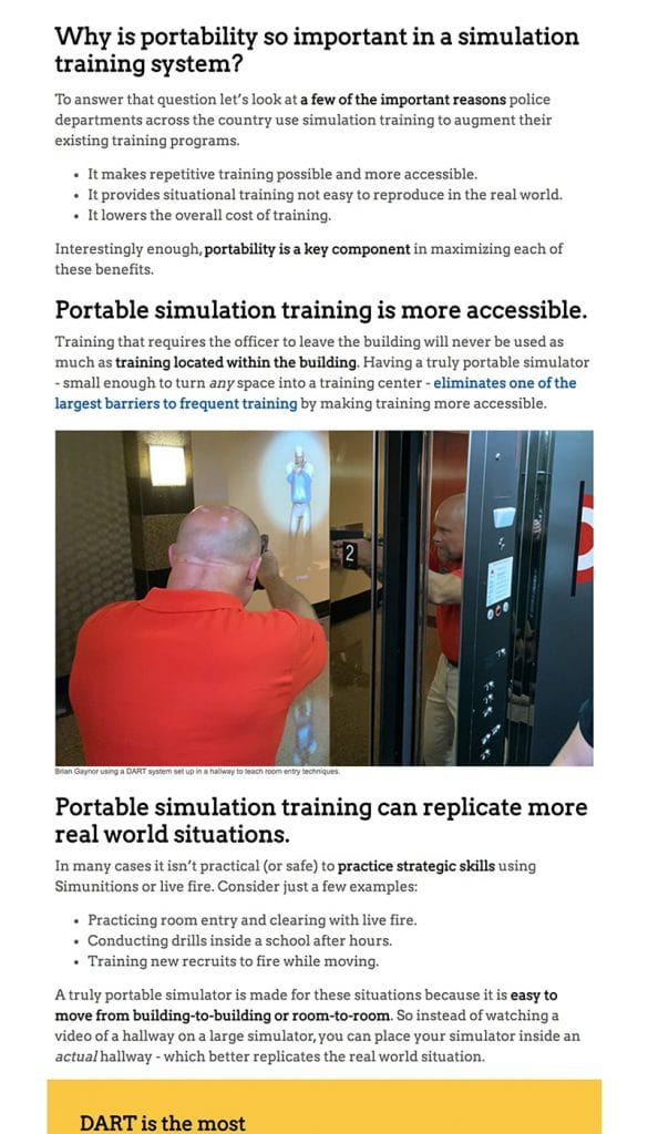 why is portability so important in a simulation training system