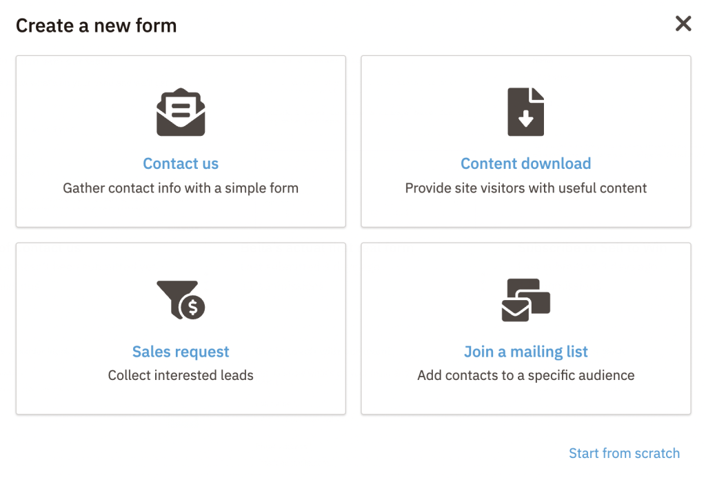 Nutshell contact form example new form type screenshot