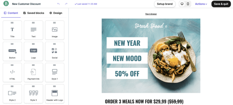 Brevo screenshot for the best email marketing platforms post