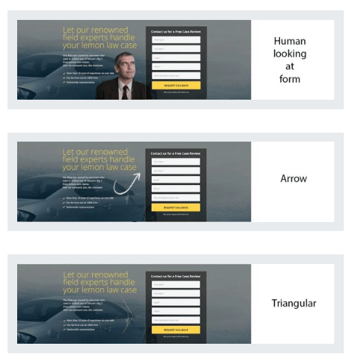 a/b testing visual cue example from cxl