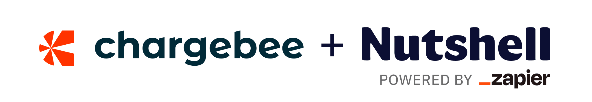 a logo for a company called Chargebee + Nutshell