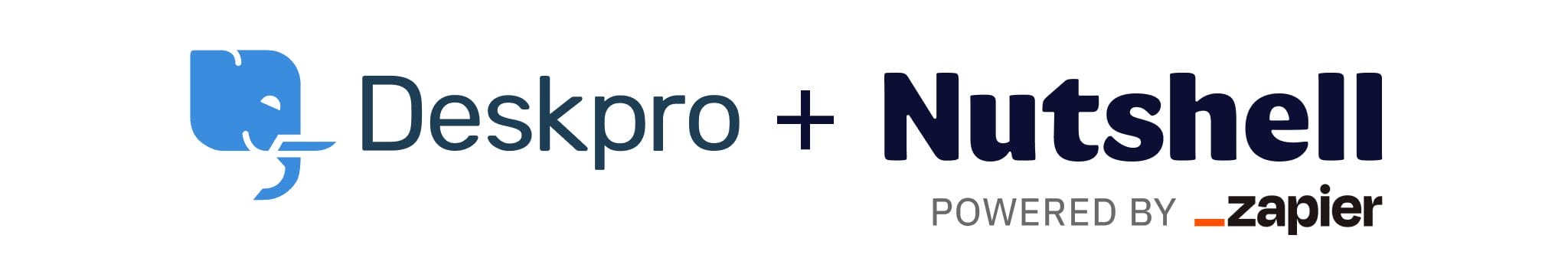 a logo for Deskpro + Nutshell