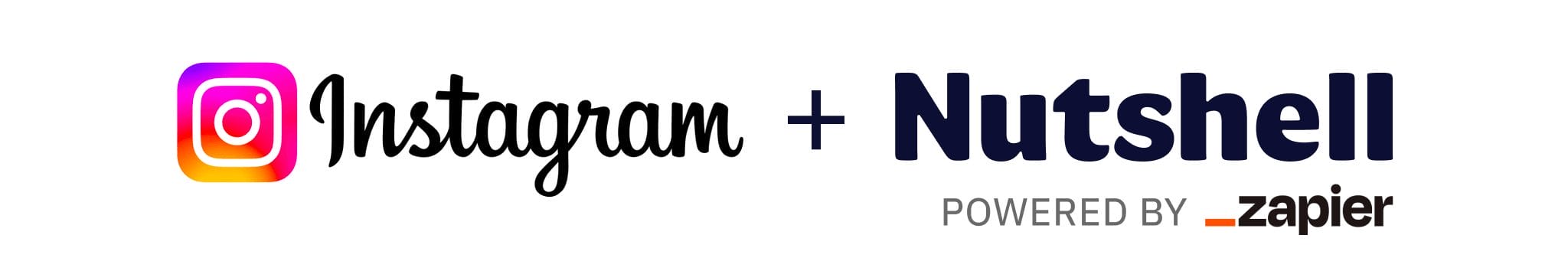 a logo for Instagram and Nutshell on a white background