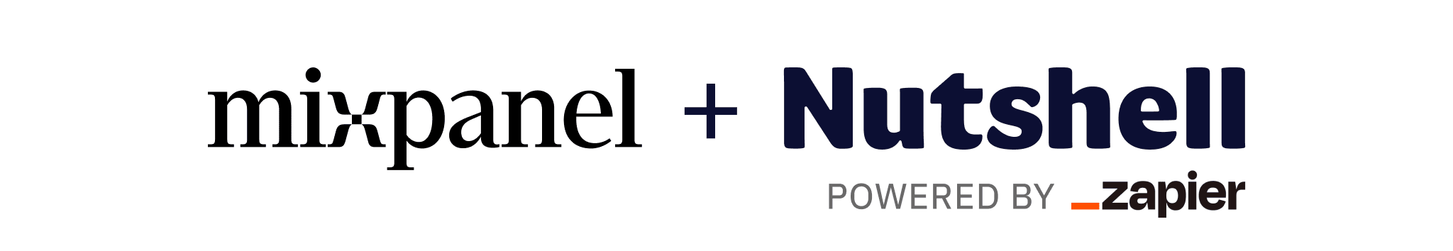 Mixpanel and Nutshell logos integration graphic