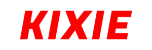a red Kixie logo on a white background