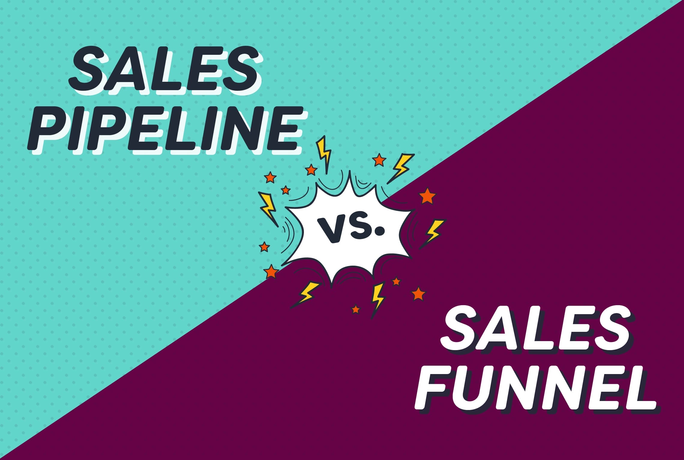 a blue and purple background with the words sales pipeline vs. sales funnel