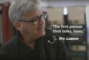 the first person that talks loses - stu larkin