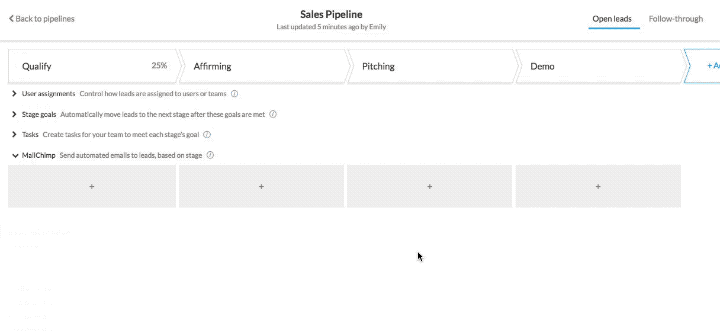 Nutshell integration with Mailchimp for B2B referral program