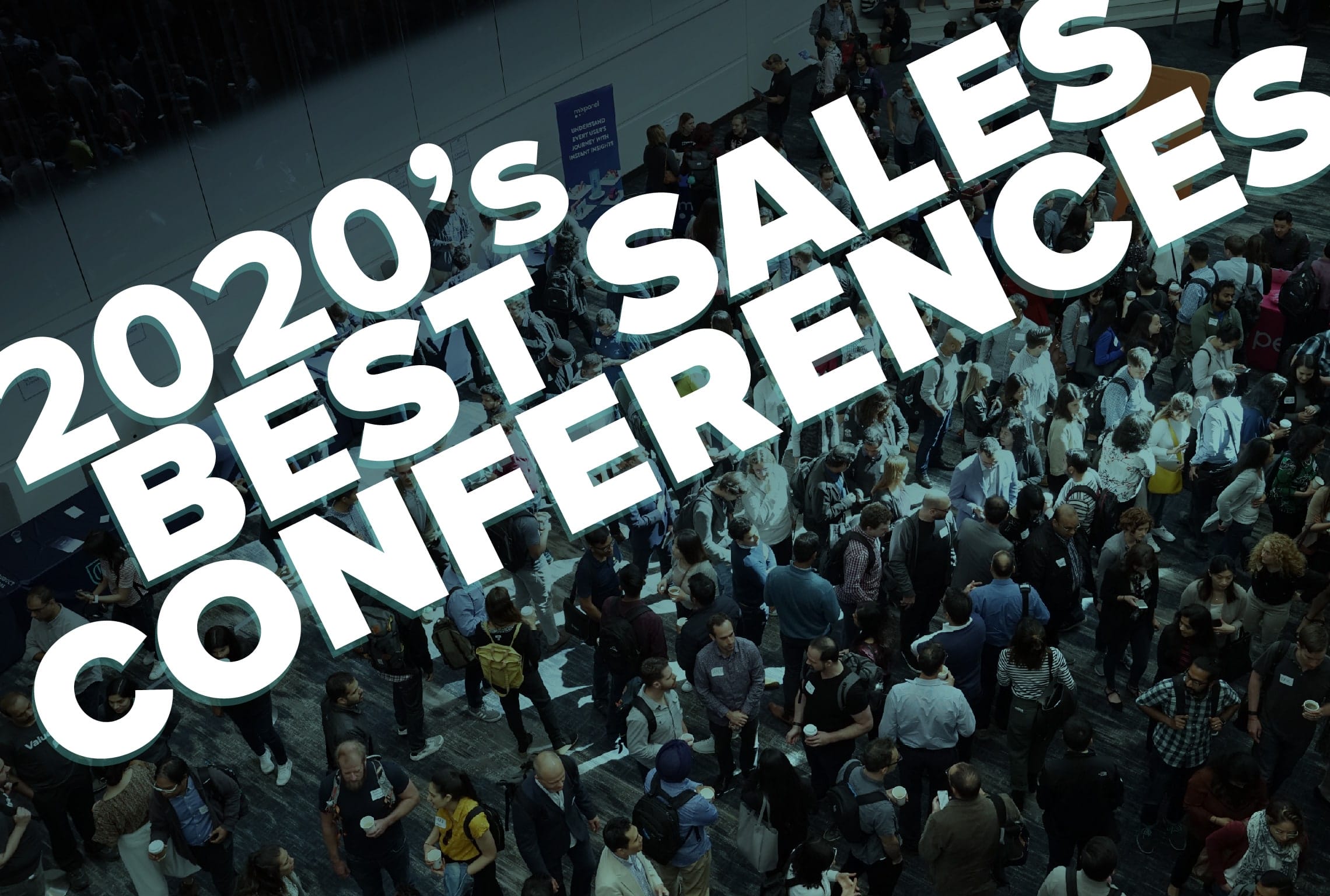 a large group of people are gathered at the 2020's best sales conferences