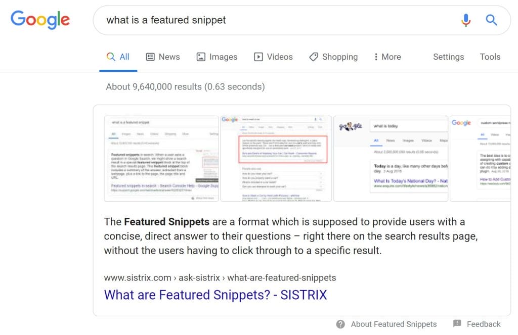 learning how to write SEO content using featured snippets