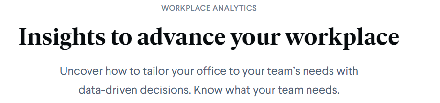 a page that says insights to advance your workplace