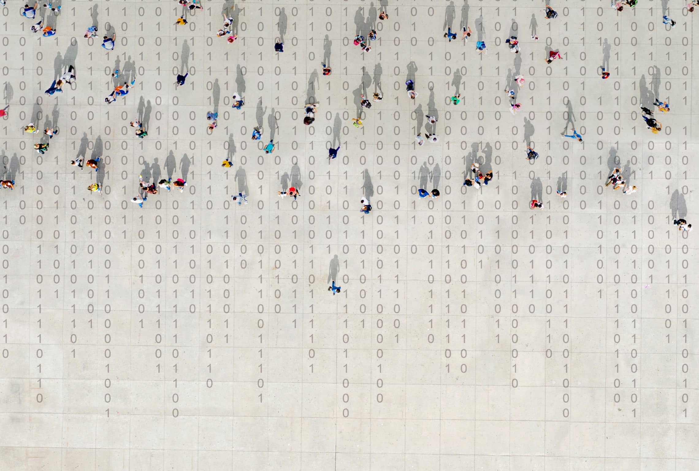 a large group of people are walking in a pattern of numbers