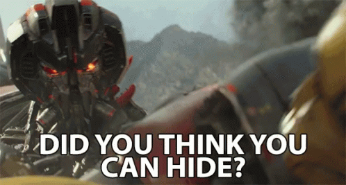 a robot says did you think you can hide