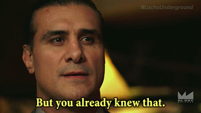 a man in a suit says 'but you already knew that'