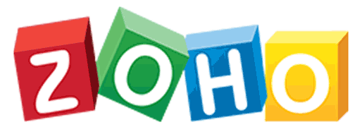la palabra Zoho sobre fondo blanco