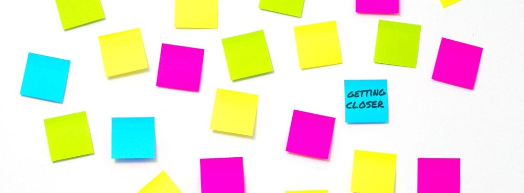 sales process sticky notes