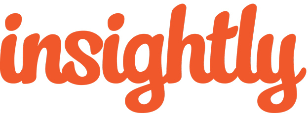 the word Insightly that is orange on a white background