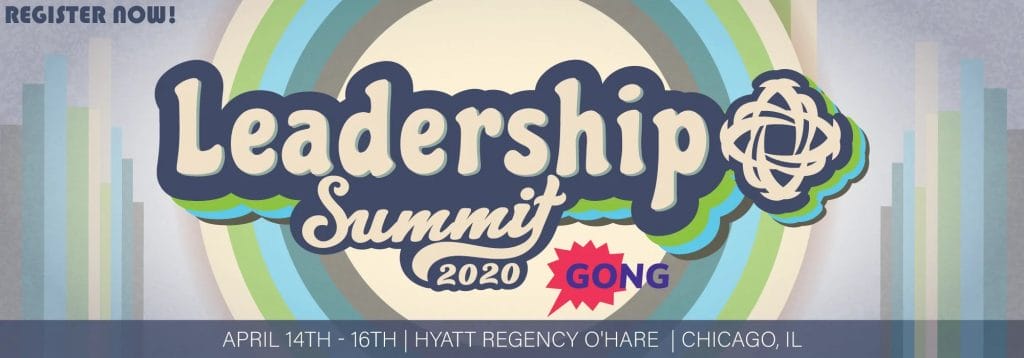 an advertisement for the leadership summit in chicago