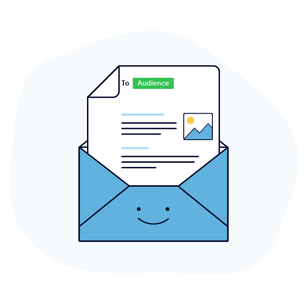 ett kuvert med ett brev i som säger till publik