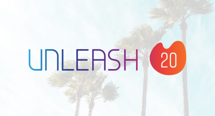 a logo for unleash 20