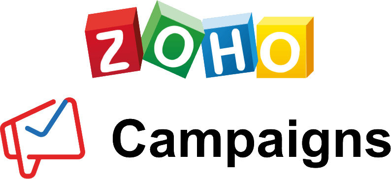 a Zoho Campaigns logo with the Nutshell Campaigns logo
