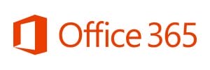 logotypen för Office 365 är orange och vit på en vit bakgrund .