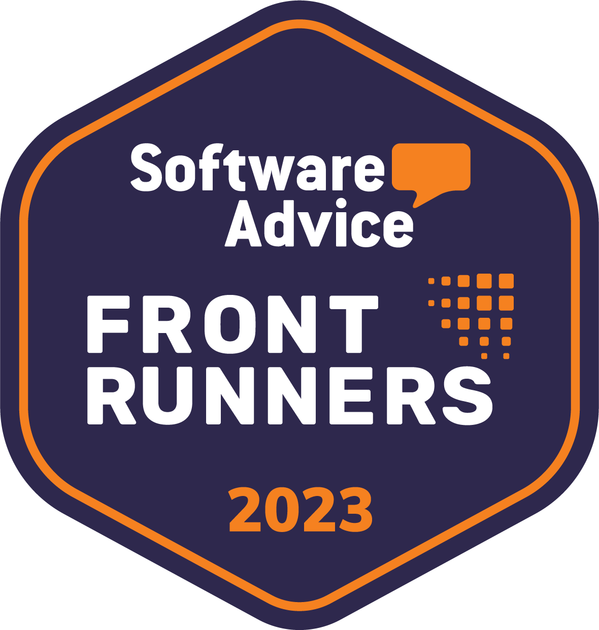 badge for Software Advice Front Runners 2023