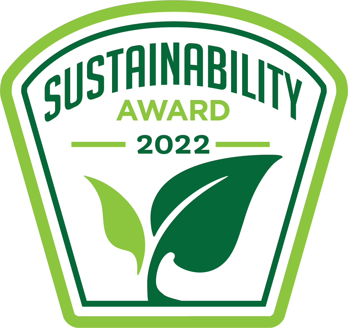 a badge for the Sustainability Award for 2022