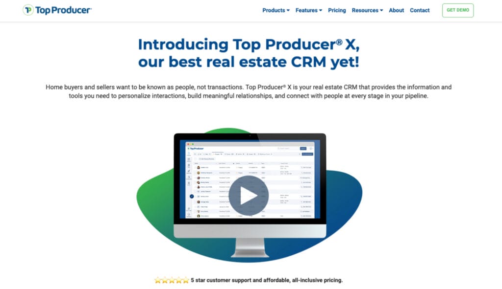 top producer crm real estate software