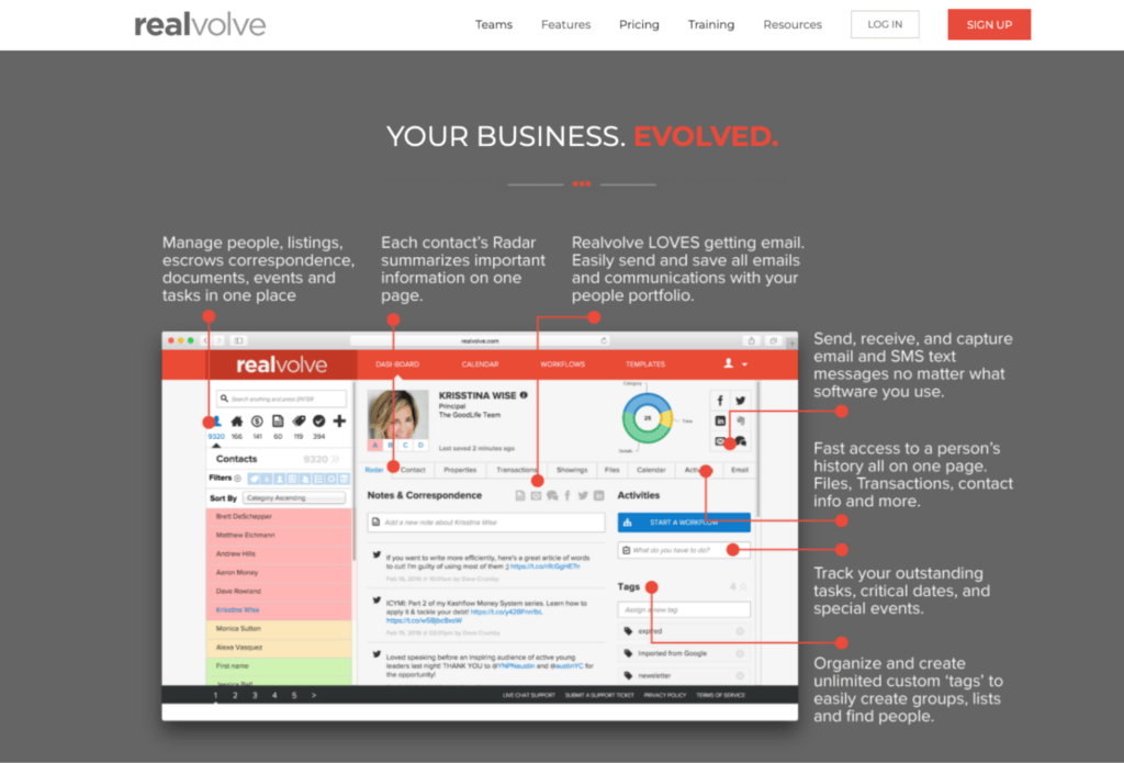 realvolve crm real estate software