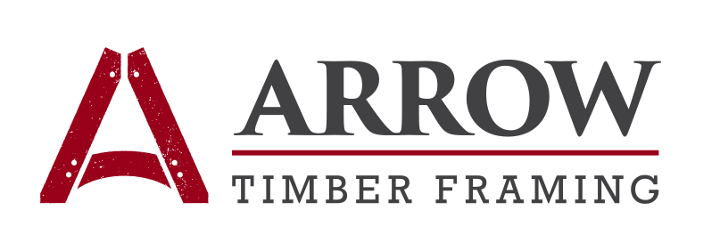 a logo for Arrow Timber Framing with a red letter a