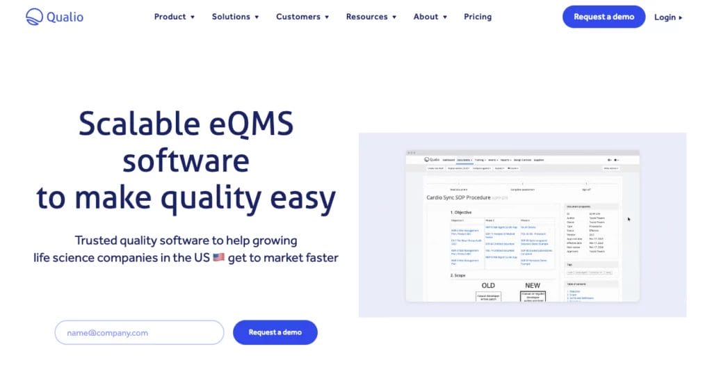 qualio qms manufacturing operations software