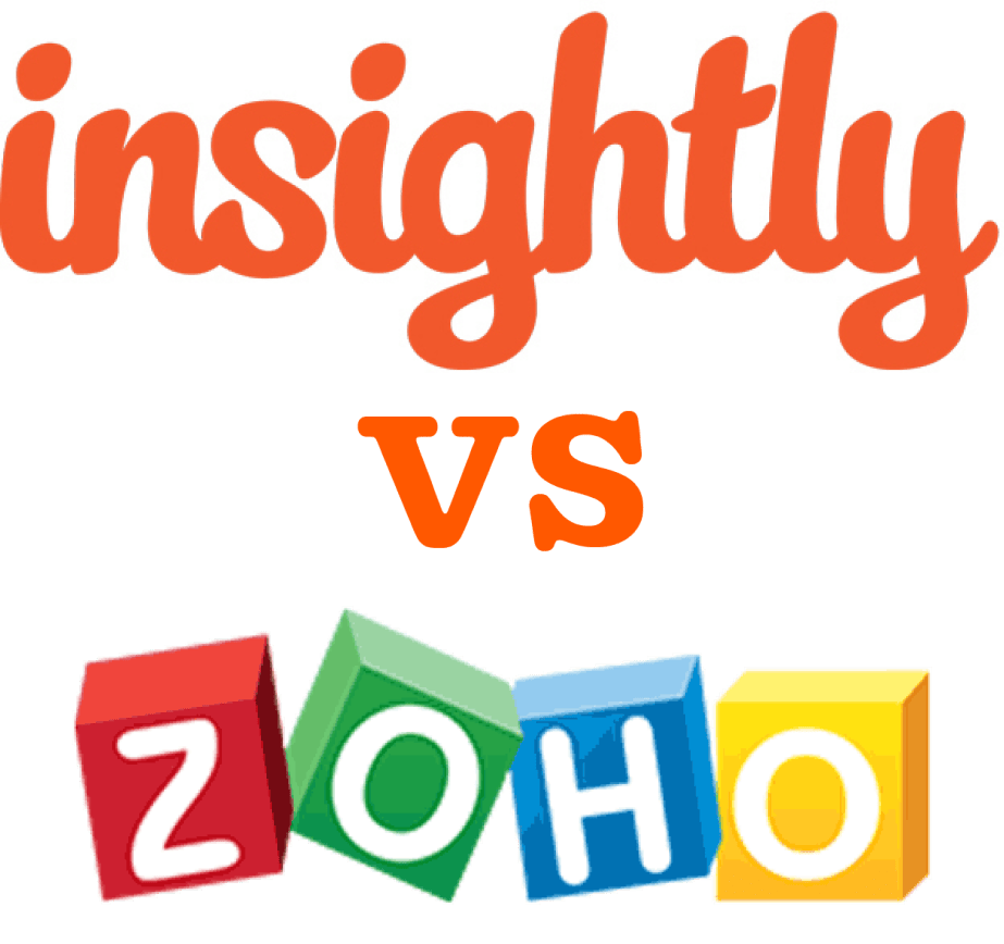 Grafisk fremstilling av Insightly vs. Zoho-logoer