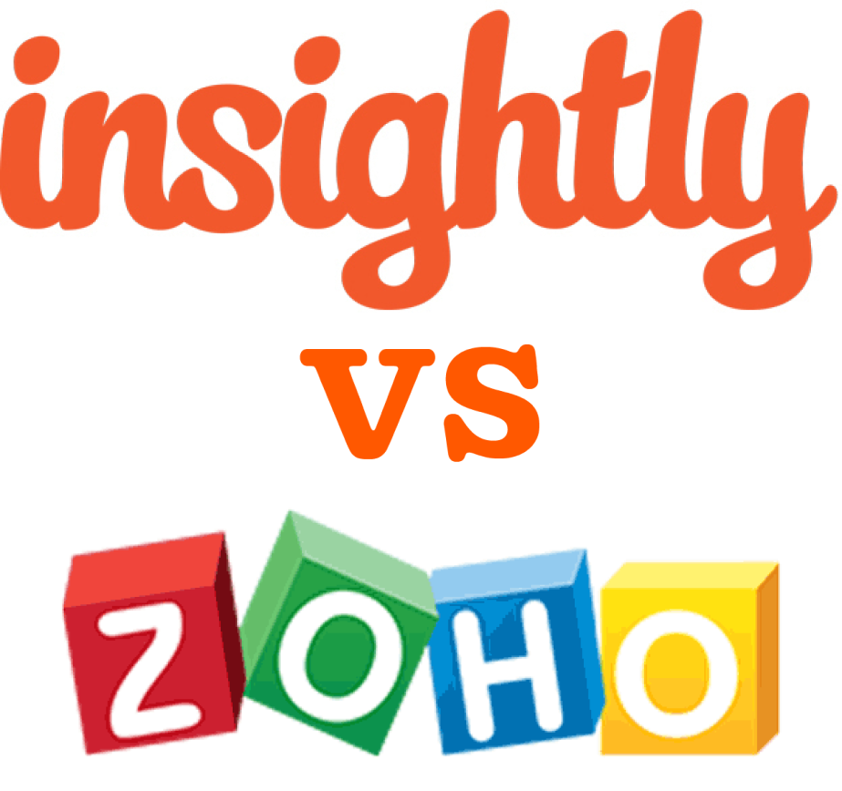 Insightly vs Zoho logos graphic
