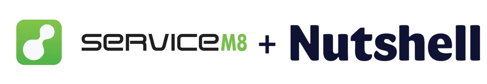 Servicem8 and Nutshell logos integration graphic