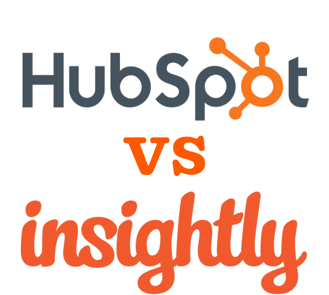 HubSpot vs Insightly logos graphic