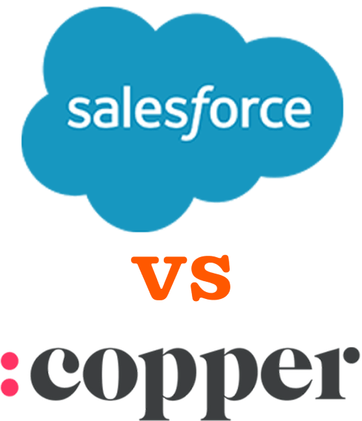 salesforce vs copper logot grafiikka