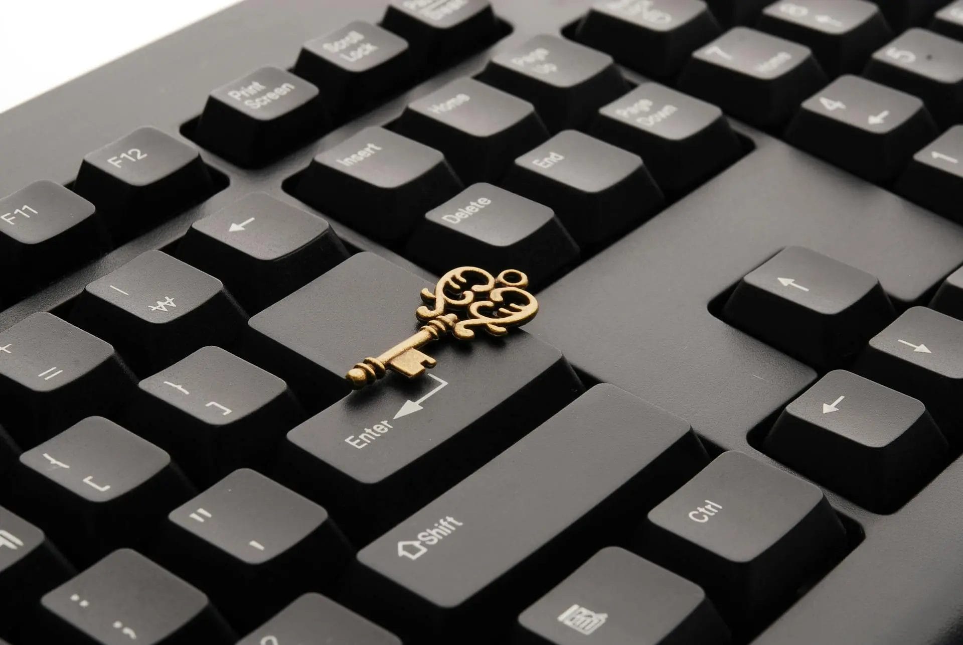 key on a keyboard