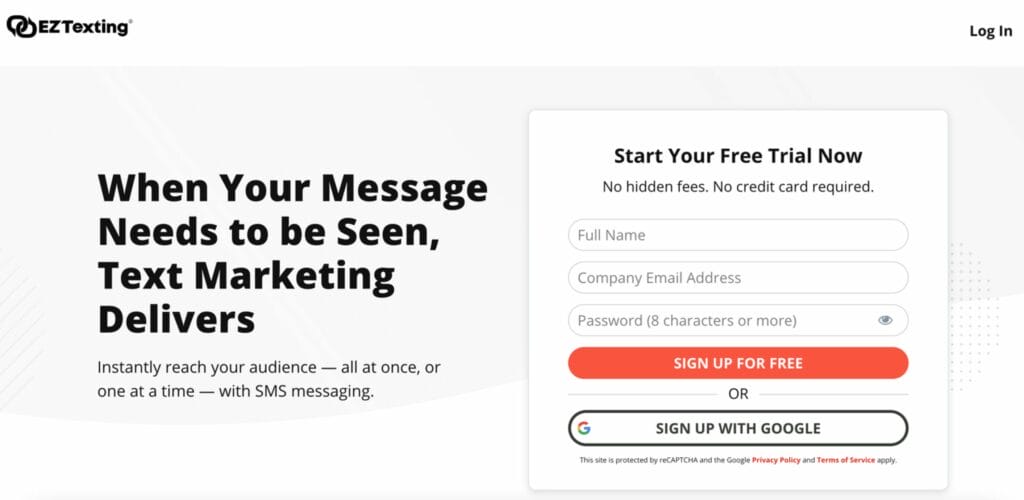 EZTexting SMS marketing app