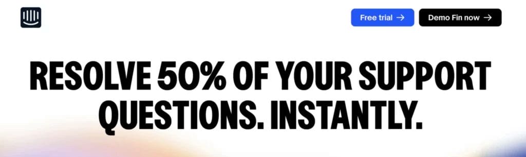 a banner that says resolve 50 % of your support questions instantly