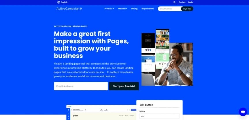 ActiveCampaign is one of the best landing page builders