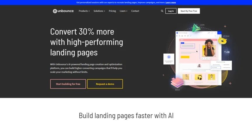 Unbounce is one of the best landing page builders