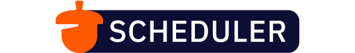 um logótipo azul e laranja para Nutshell Scheduler