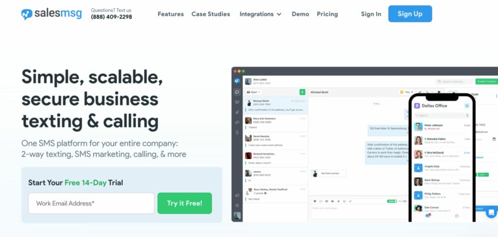 Salesmsg SMS marketing app
