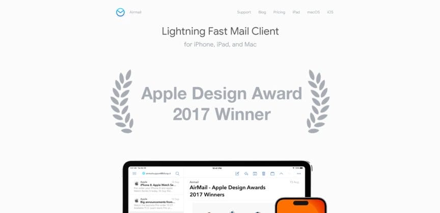 airmail email app homepage
